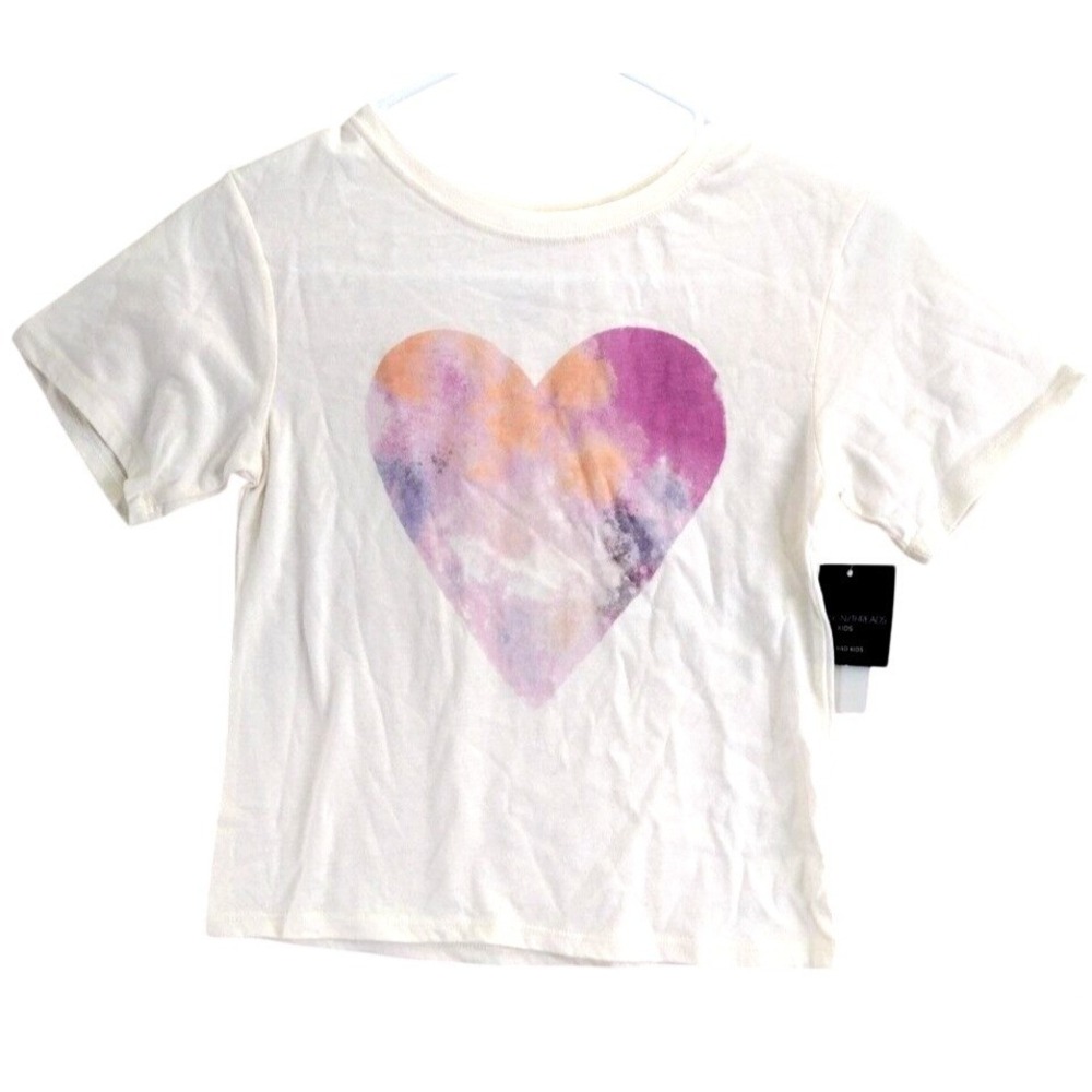 Grayson Threads Kids T Shirt White Heart‎ Graphic Short Sleeve Size S 6-6X